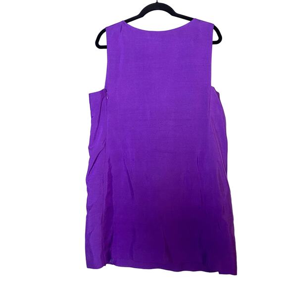 Diane von Furstenberg Silk Shift Dress Purple size 14 - Picture 2 of 13